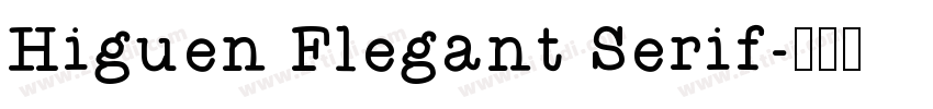 Higuen Flegant Serif字体转换